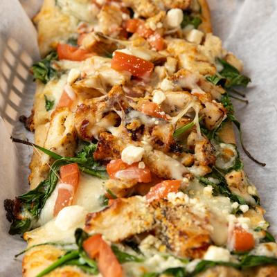 Chicken and Spinach Flatbread.