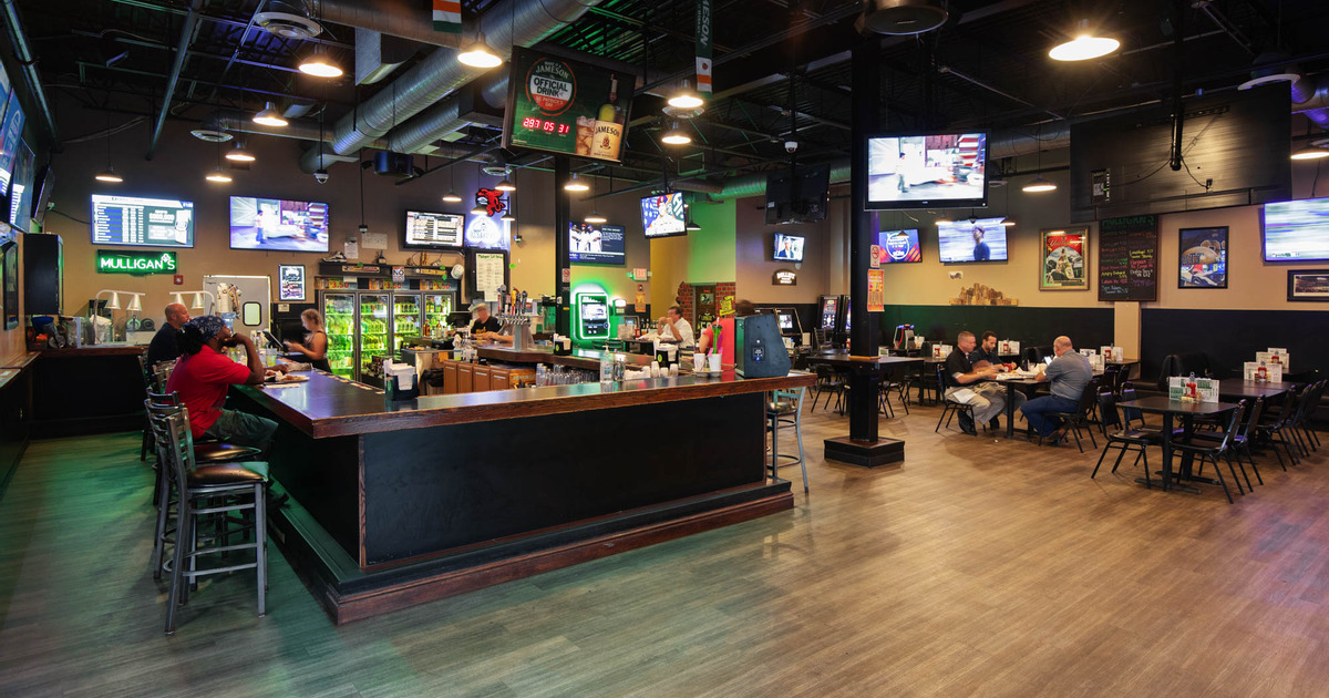 Interior, bar and seating area
