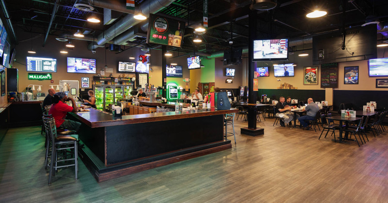 Interior, bar and seating area