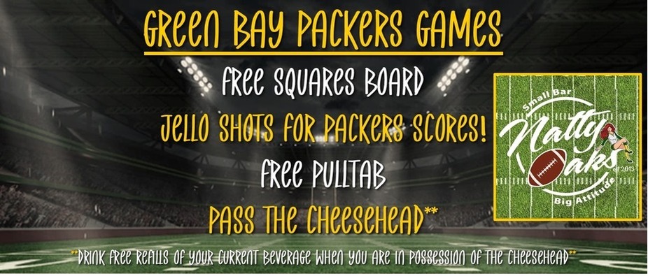 Come Watch the Packers Game at Natty Oaks! event photo