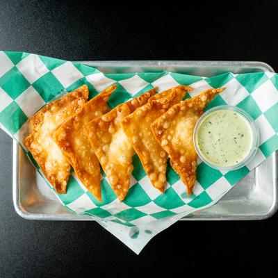 Fried jalapeno wontons and dip.