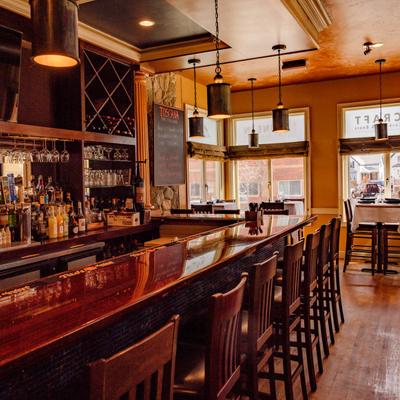 Interior, bar area, closeup