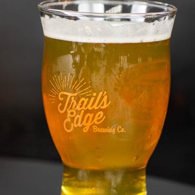 A glass of light beer.