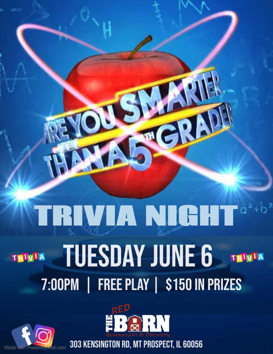 TRIVIA NIGHT - ARE YOU SMARTER THAN A 5TH GRADER event photo