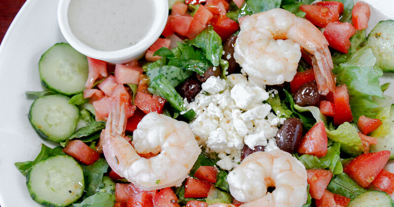 Classic Greek, Kalamata Olives, Feta and shrimp