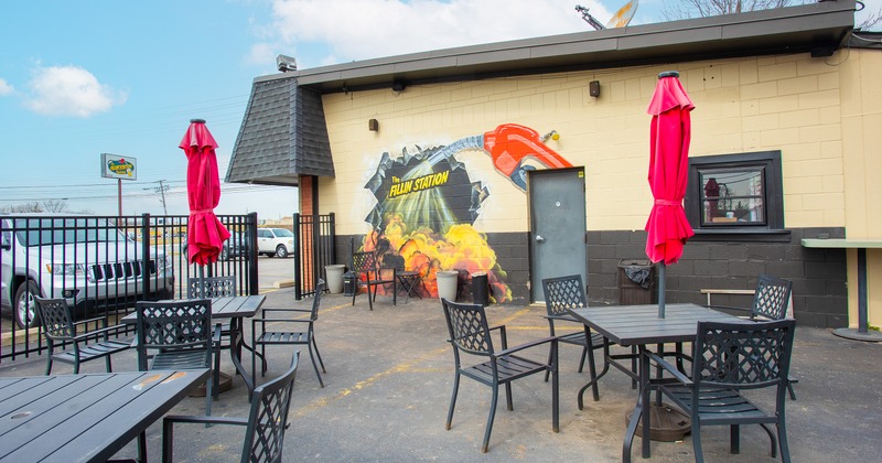 Patio, seating area