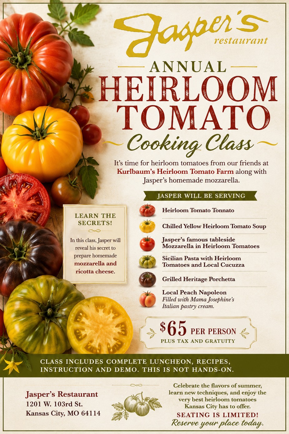 Heirloom Tomato Cooking Class event photo