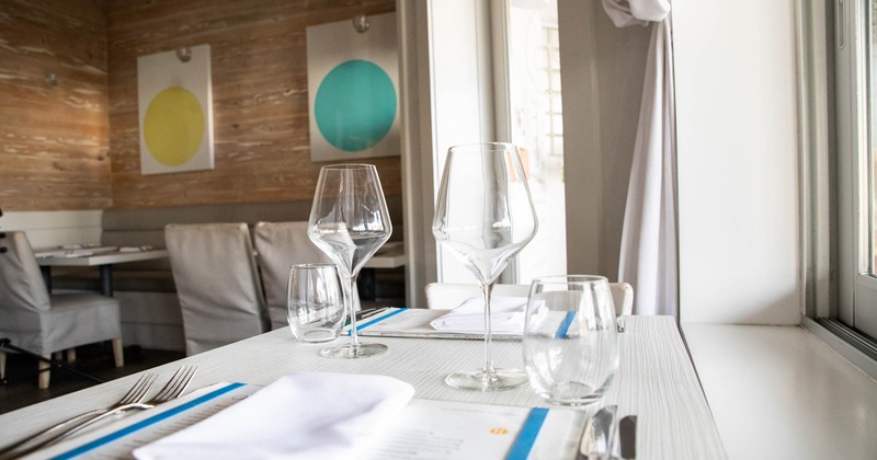 Fully set dining table