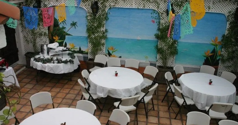 Catered event at El Indio patio