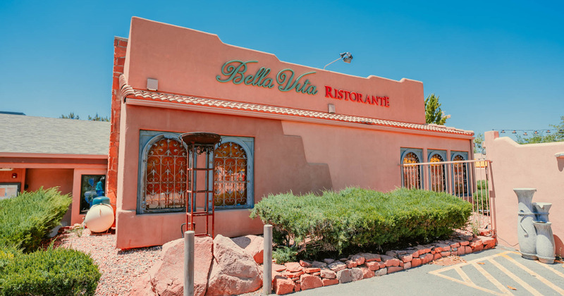 Exterior, view of the restaurant and parking lot