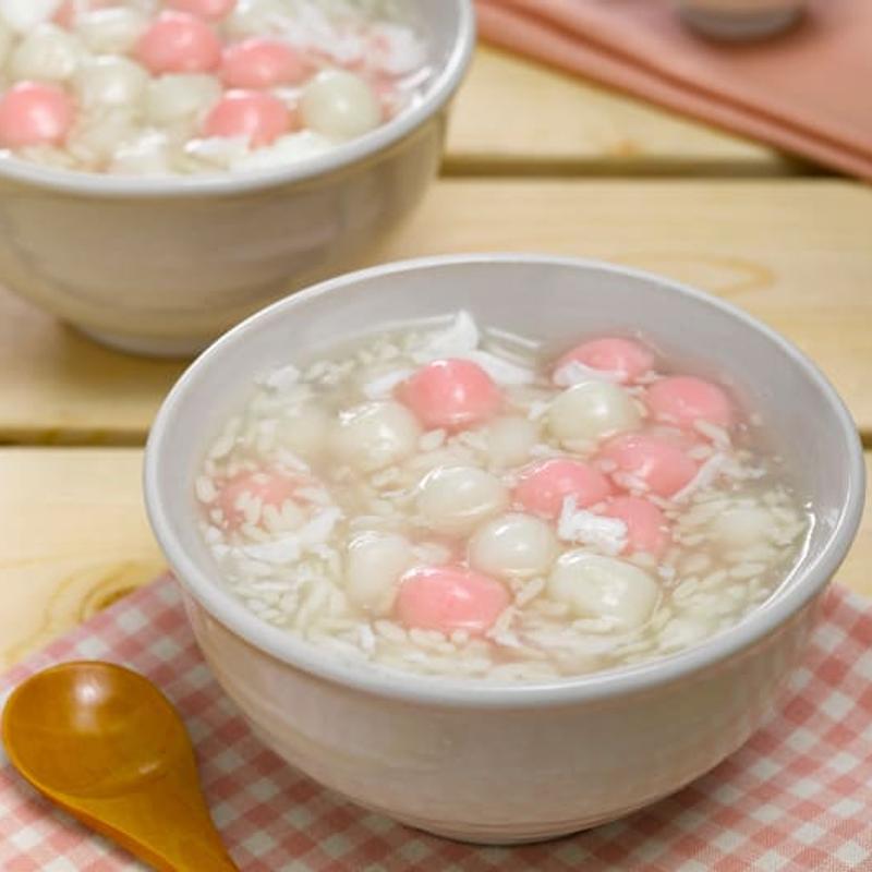 Osmanthus Flowers with Rice Dumpling Soup photo