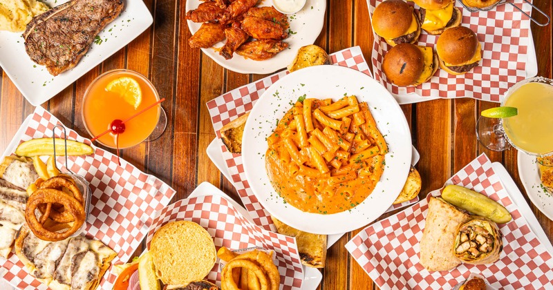 Various meals, top view