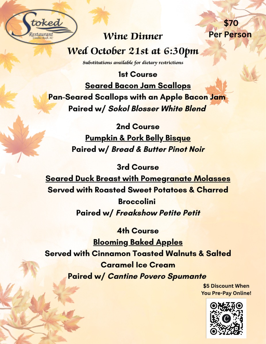 October 21st Wine Dinner event photo