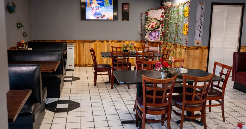 The interior of the restaurant