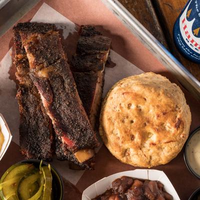 Smoked ribs and pastry.