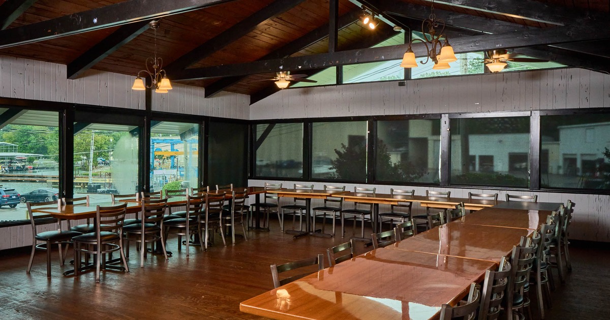 Interior, tables and chairs