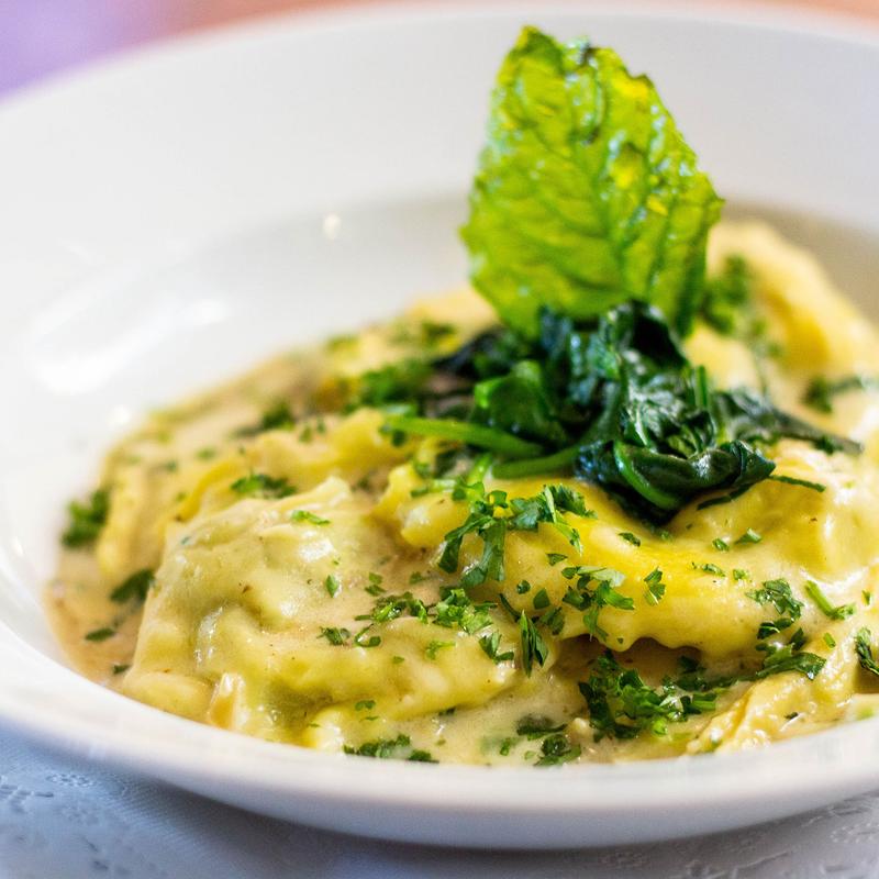 Homemade Wild Mushroom Ravioli (V) photo