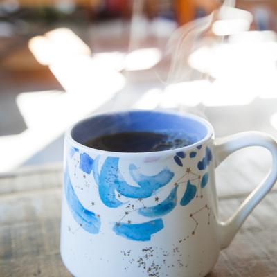 Cup of hot drip coffee.