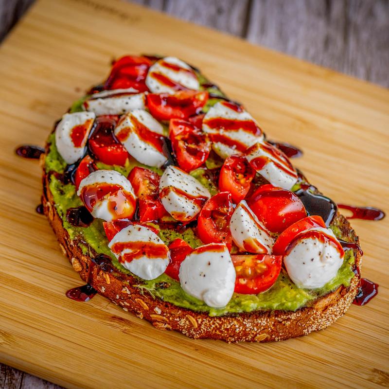 menu item 8 of 8, Caprese Avocado Toast