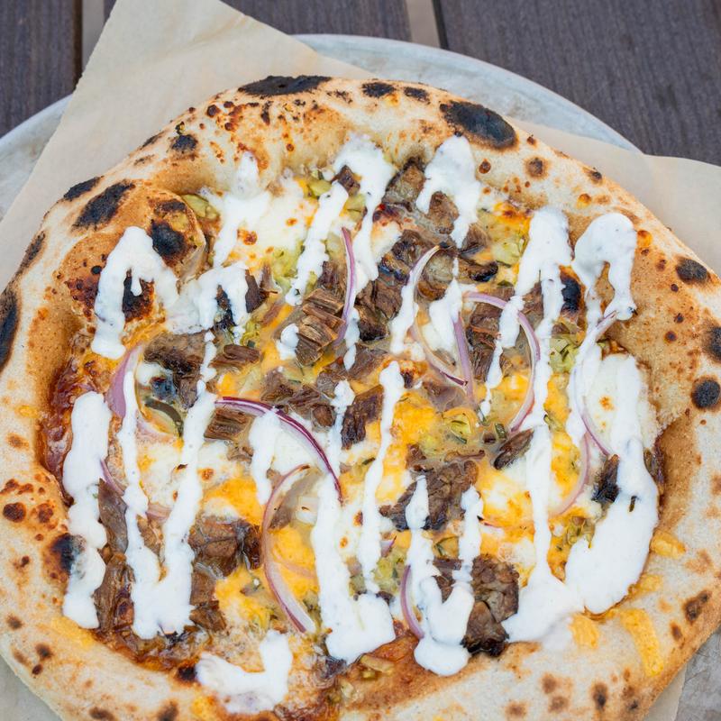 menu item 15 of 28, Smoked Brisket Pizza