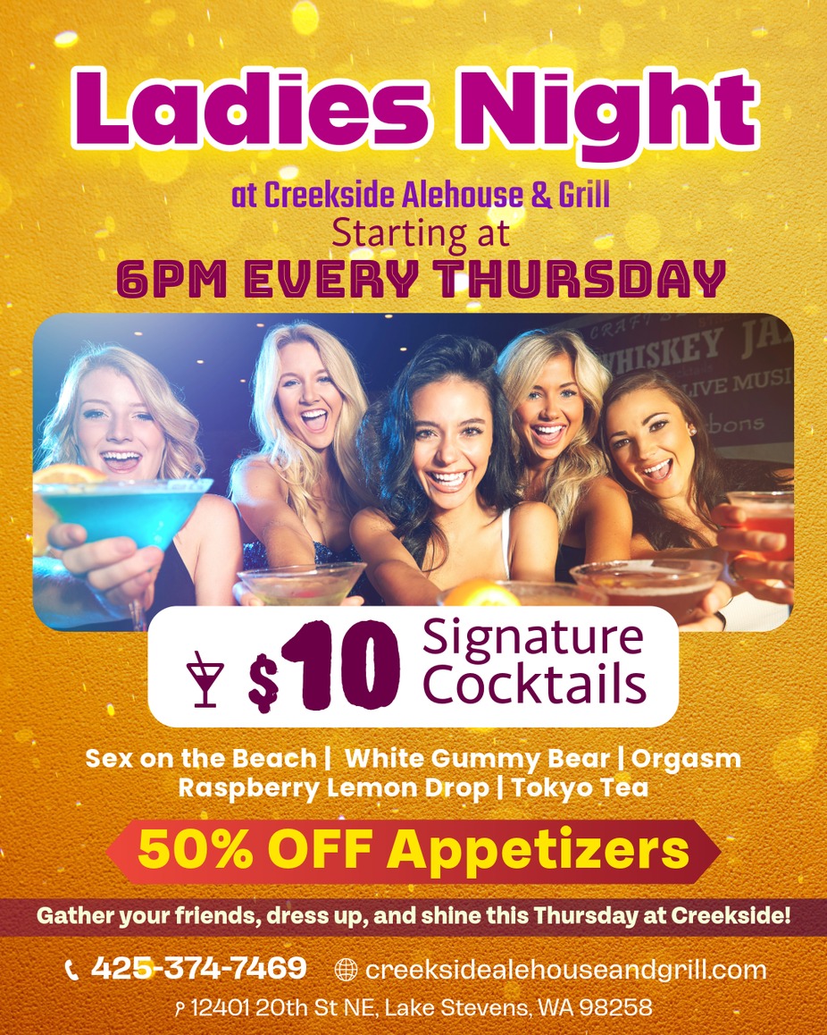 💃✨ Ladies Night just got better at Creekside Alehouse & Grill! event photo