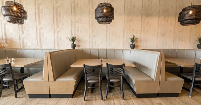 Interior, booth dining area