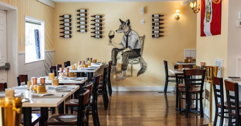 Restaurant interior, dining area