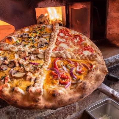 A custom combination pizza.