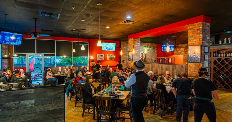 Customers sitting at the tables