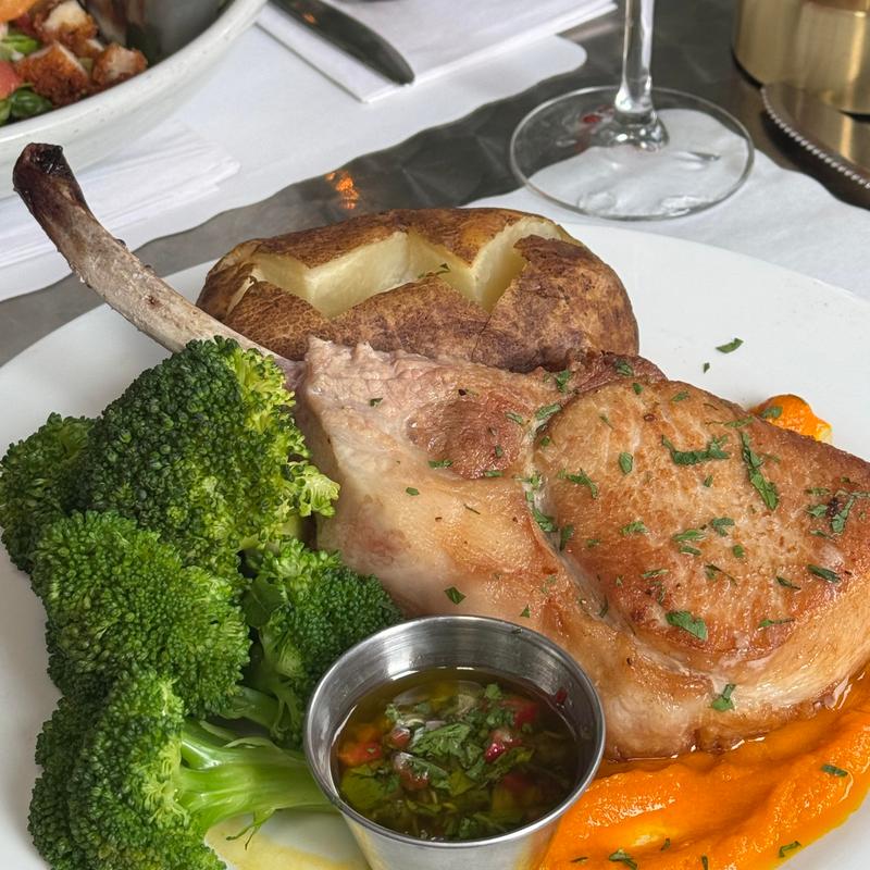 menu item 32 of 37, Grilled Tomahawk Pork Chop*