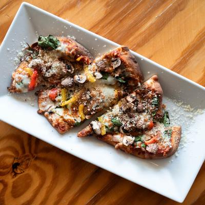 Flatbread, top view.