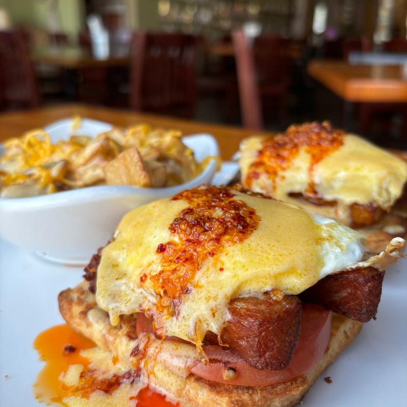 Chili Crisp & Pork Belly Benedict photo