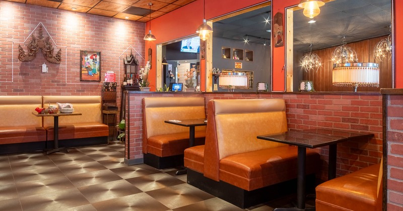 Interior, booths all lined up