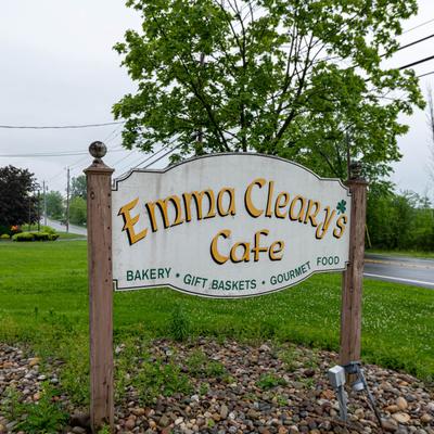 Outdoor sign for Emma Cleary's Cafe.