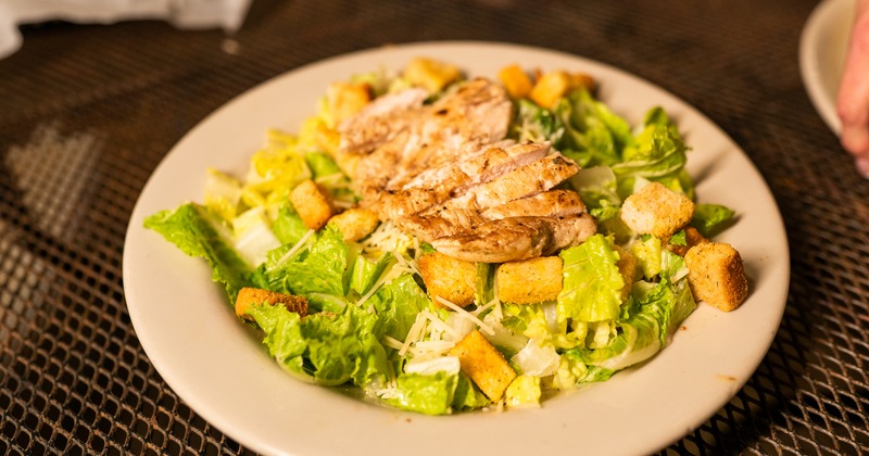 Grilled chicken Caesar salad
