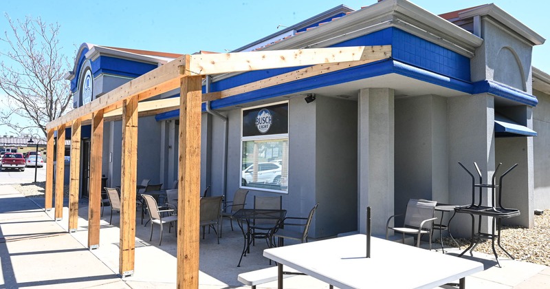 Exterior seating and dining area