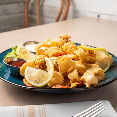 Fried  calamari plate.