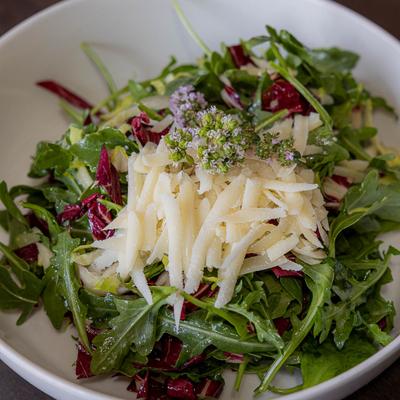 Tricolore Salad, close up.