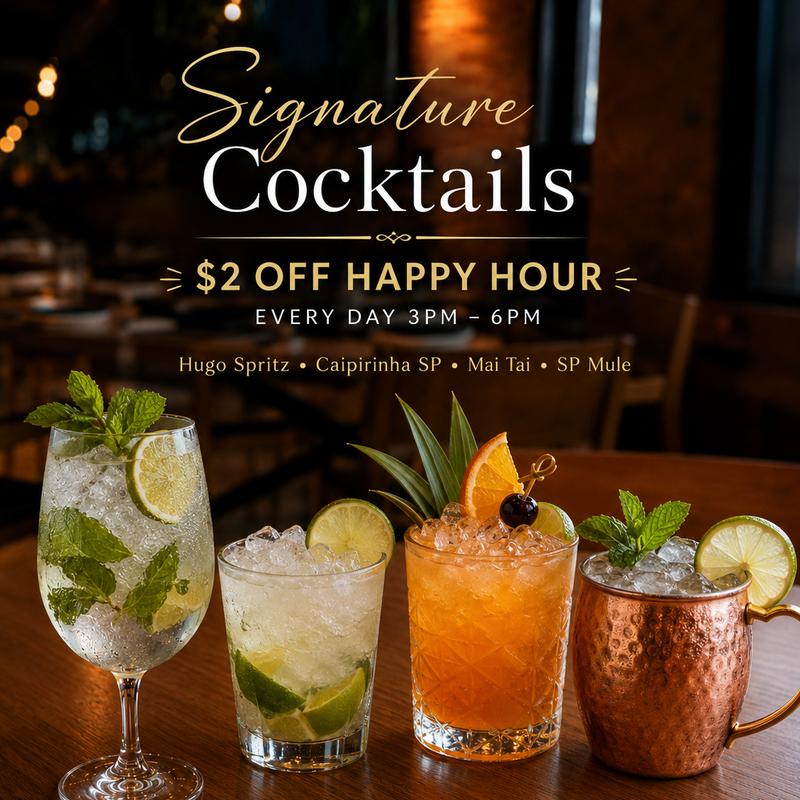 menu item 45 of 118, $2.00 off Signature Cocktails