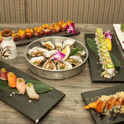 Various food dishes.