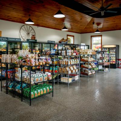 The interior of the market area.