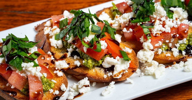 Bruschetta, closeup