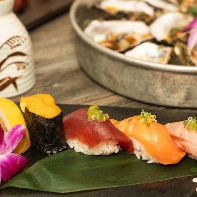 Sea urchin roll and nigiri.