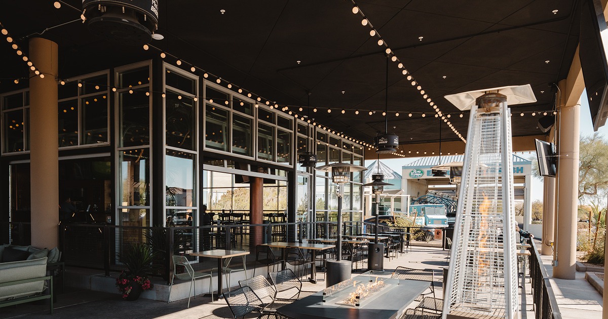 Outdoor patio seating