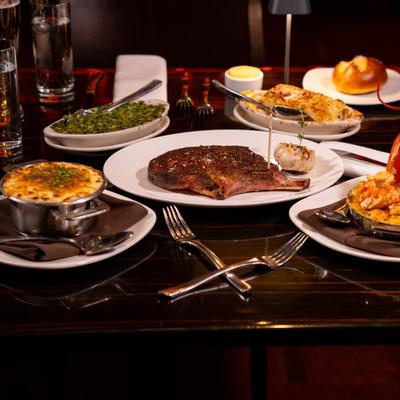 Assorted food dishes.