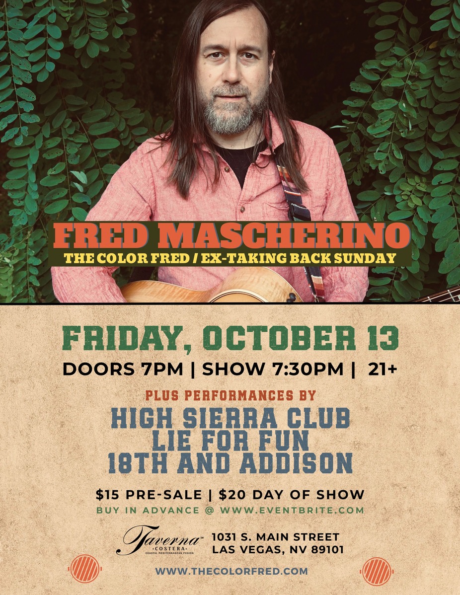 Fred Mascherino, 18th & Addison, High Sierra Club, Lie For Fun event photo