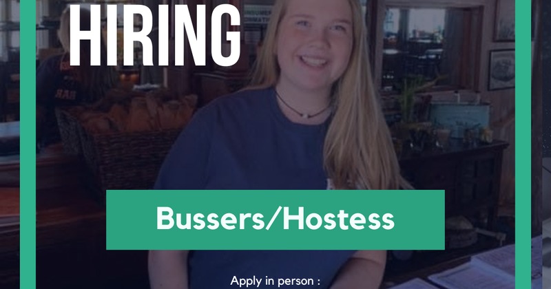 Hiring Bussers/Hostess flyer