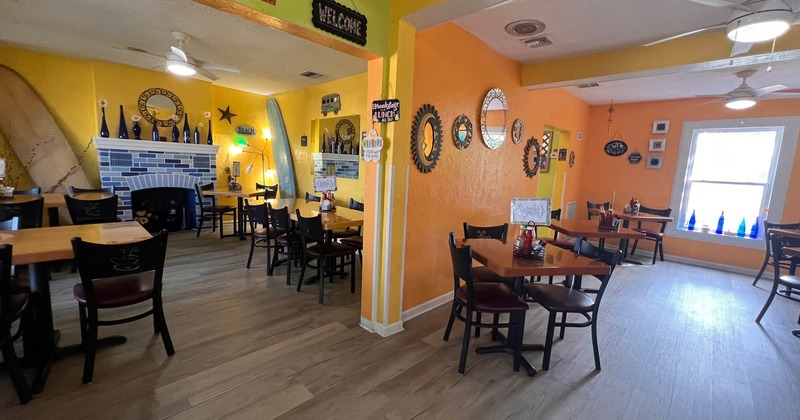 Nicely done interior dining area