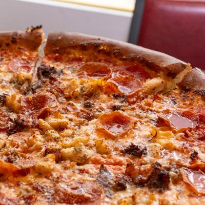 Pizza, closeup shot.