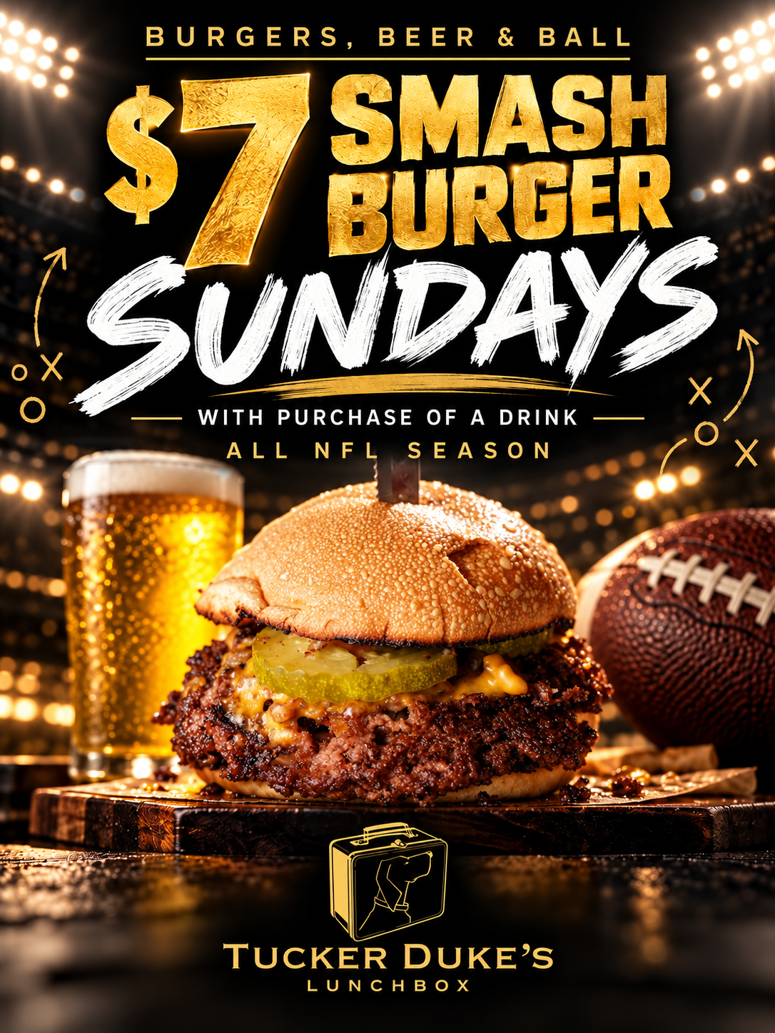 $7 Smash Burger Promo Flyer